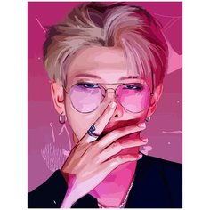 Картина по номерам на холсте kpop bts Namjoon Ким Намджун - 2302 30X40