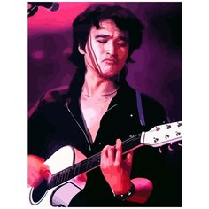 Картина по номерам на холсте Музыка Группа Кино Виктор Цой - 6371 В 30x40