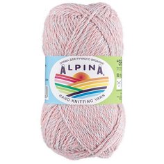 Пряжа ALPINA "SHEBBY" 100% хлопок 10 шт. х50г 150м №05 сиреневый-розовый