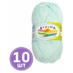 Пряжа ALPINA "BABY SUPER SOFT" 50% хлопок, 50% бамбук 10 шт. х50г 150м №06 светло-мятный