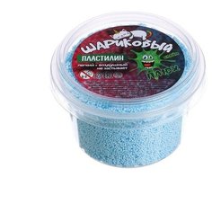 Шариковый пластилин, контейнер 100 мл, Голубой ONE DAY