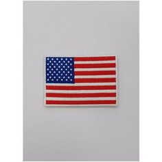 Шеврон (нашивка, патч) "Государственный флаг - США" на липучке, 8 * 5,5 см Яrussia