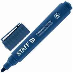 Маркер перманентный STAFF «Basic Budget PM-125», синий, круглый наконечник 3 мм, 152175 12 шт.