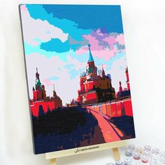 Картина по номерам, холст на подрамнике - Аниме Mосква Макото Синкая RED Panda