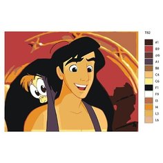 Картина по номерам Т82 "Алладин и Абу", 60x80 см Brushes Paints