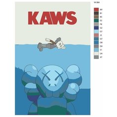 Картина по номерам W-364 "Игрушка художника (Брайан Доннелли) KAWS" 60X90 Brushes Paints