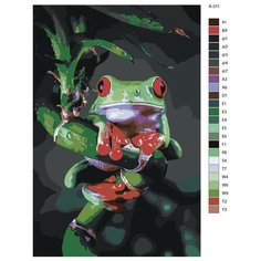 Картина по номерам X-311 "Лягушка" 50x70 Brushes Paints