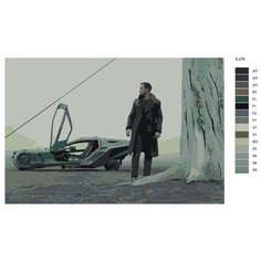 Картина по номерам X-278 "Фильм Бегущий по лезвию 2049. Райан Гослинг - офицер LAPD Кей" 40х60 Brushes Paints