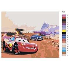 Картина по номерам Т128 "Тачки" 40х50 см Brushes Paints