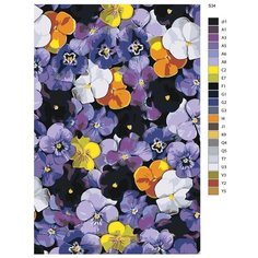 Картина по номерам S34 "Анютины глазки цветы" 40x60 Brushes Paints
