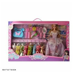 Кукла Shantou 8 платьев и аксессуары, шарнирная, в коробке (HZ2032-2)