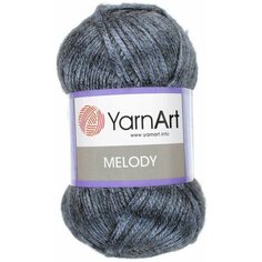 Пряжа YarnArt Melody 100г, 230м (ЯрнАрт Мелоди) Нитки для вязания, 9% шерсть, 21% акрил, 70% полиамид, цвет 884 джинс, 2шт