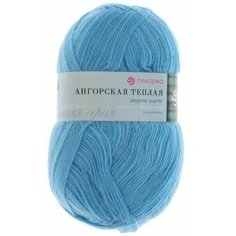 Пряжа пехорка Ангорская теплая - голубой (05), 100 г / 480 м (40% шерсть, 60% акрил) - 1 шт