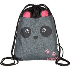 Мешок для обуви №1 School Panda, черный, полиэстер