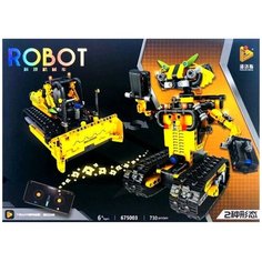 Конструктор/ Robot/ Робот трансформер 2в1 на РУ/ 730 деталей/ 675003/ ребенку Планета конструкторов