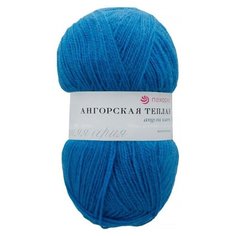 Пряжа "Ангорская тёплая" 40% шерсть, 60% акрил 480м/100гр (45 т. бирюза) Mikimarket
