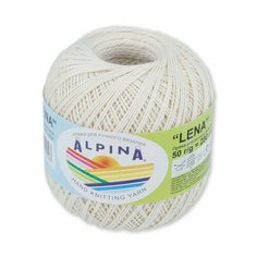 Пряжа ALPINA LENA 100% мерсеризованный хлопок 10 шт. х 50 г 280 м +- 15 м N07 св. св. бежевый
