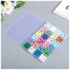 Набор сургуча "Пастельная палитра" матовый+перламутр 24 цвета 19х13х2 см Сима ленд