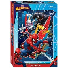 Детский пазл "Человек-Паук", игра-головоломка паззл для детей, Step Puzzle, 260 деталей