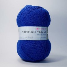 Пряжа Пехорка Жемчужная, хлопок, вискоза, 5х100 г, 425 м, цвет 015 темно-голубой (ПЕХ. жемчуж.015)