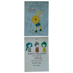 Альбом для рисования акв. Kroyter 40л А4, скл, бл.160г, тв. подл, Art, в асс.64560