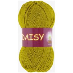 Пряжа Vita Daisy (Дейзи) 4406 горчичный 100% мерсеризованный хлопок 50г 295м 5шт