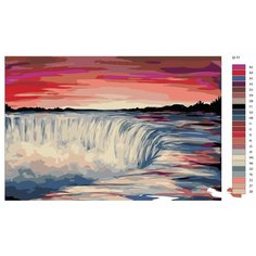 Картина по номерам U-11 "Водопад на закате", 40x60 см Brushes Paints