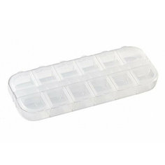 Органайзер для страз, 12 отделений Белоснежка 13x5x1,5 см