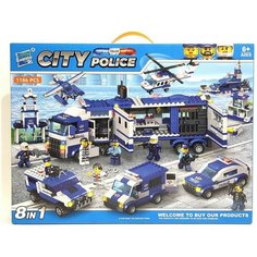 Конструктор для мальчика 8 в 1 City Police Полицейская Фура/ Конструктор сити полиция 8 в 1 с LED подсветкой TOY
