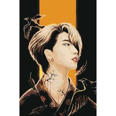 Картина по номерам на холсте с подрамником Живопись по номерам "Stray Kids Стрей Кидс: Хан Джисон Арт", Раскраска 40x60 см, Знаменитости