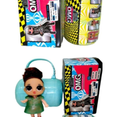 Кукла с фиолетовыми волосами и аксессуарами без бренда