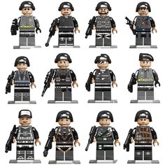 Спецназ 12 фигурок конструктор подвижные солдатики рыцари фигурки