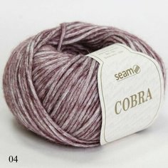 Пряжа Seam Cobra Сеам Кобра 04, 70% хлопок 21% мериносовая шерсть 9% альпака, 50 г, 100 м, 1 моток.