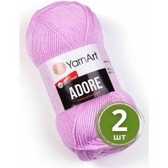 Пряжа YarnArt Adore (Адоре) - 2 мотка 362 розовая сирень, 100% акрил антипиллинг, 100 г 280 м