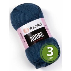 Пряжа YarnArt Adore (Адоре) - 3 мотка 348 т. джинс, 100% акрил антипиллинг, 100 г 280 м
