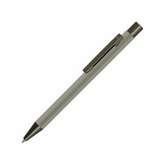 Ручка металлическая шариковая "STRAIGHT GUM" soft-touch с зеркальной гравировкой, цвет серый UMA
