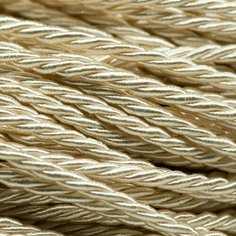 Шнур нейлоновый витой 3.5 мм 10 метров для шитья / рукоделия / браслетов, цвет сливочный КафеБижу