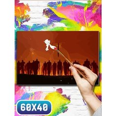 Картина по номерам на холсте аниме атака титанов - 12068 60х40