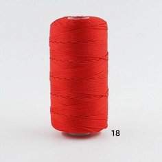 Нейловый шнур для вязания обуви , сумок, для рукоделия 18-ярко-аллый- в упаковке 2 катушки по 100 гр Нет бренда