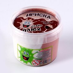 Плюх Слайм «Плюх. Ириска» 2-х цветная шоколадный капучино, контейнер 100 г