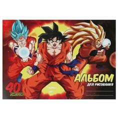 Альбом для рисования , 40л, скл, диз 1, пришельцы Opt Baza