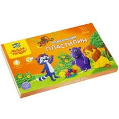 Мульти-Пульти Пластилин 18 цветов "Мульти-пульти", "Приключения Енота", стек, картонная упаковка, 360 г