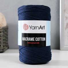 Пряжа "Macrame Cotton" 20% полиэстер, 80% хлопок 225м/250гр (784 т. синий) Yarn Art