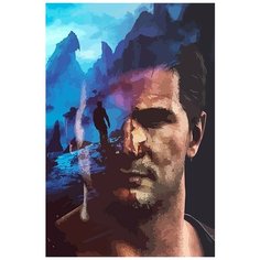 Картина по номерам на холсте игра Uncharted Нейтан Дрейк - 6588 В 60x40