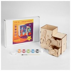 Роспись по дереву «Космическое путишествие», органайзер