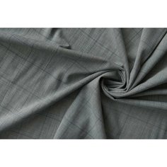 Ткань серая шерсть в серо-голубую клетку Corneliani