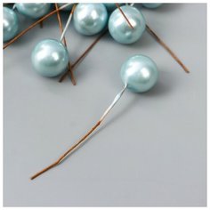 Декор для творчества "Шарик голубой жемчужный" d=1,5 см набор 20 шт 6х1,5х1,5 см