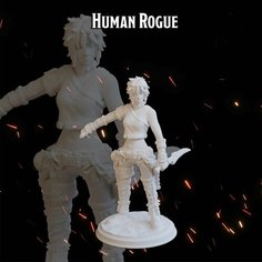 Плут человек женщина 47,8мм фигурки/миниатюры (ДнД, DnD, D&D, Dungeons & Dragons, Pathfinder, Подземелья и Драконы, Wargames) Лавка Приключенца