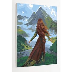 Картина по номерам на стену "Пейзаж с девушкой" Раскрасим сами