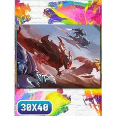 Картина по номерам на холсте игры дота 2 - 12211 30х40